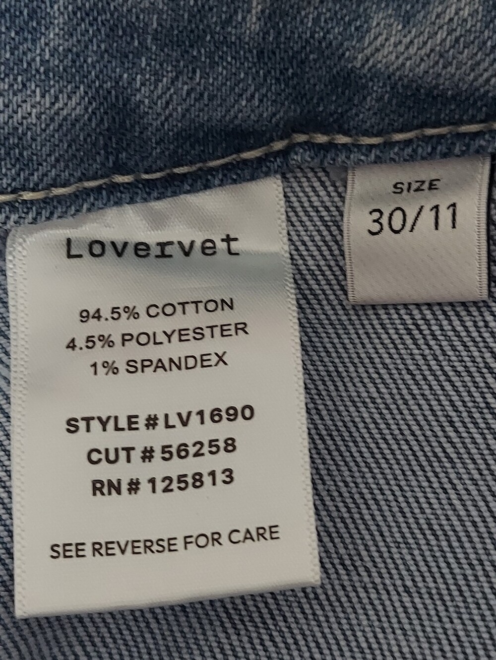 NWT Lovervet By Vervet Stellar High Rise Cuffed Carpenter Jeans Size 30/11 - Picture 9 of 13